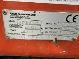 Kubota&nbsp;KX 080-4 mit HKS 180°&nbsp;