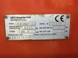 Kubota&nbsp;KX 080-4a mit Powertilt&nbsp;