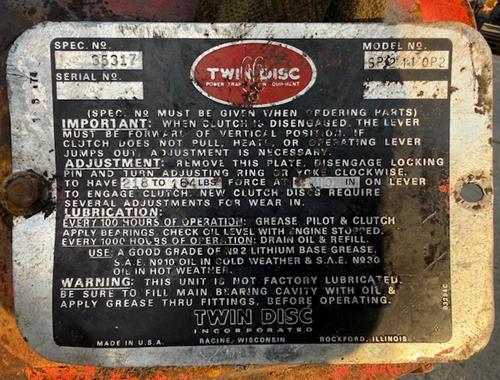 Twin Disc SP210PS - REF 90